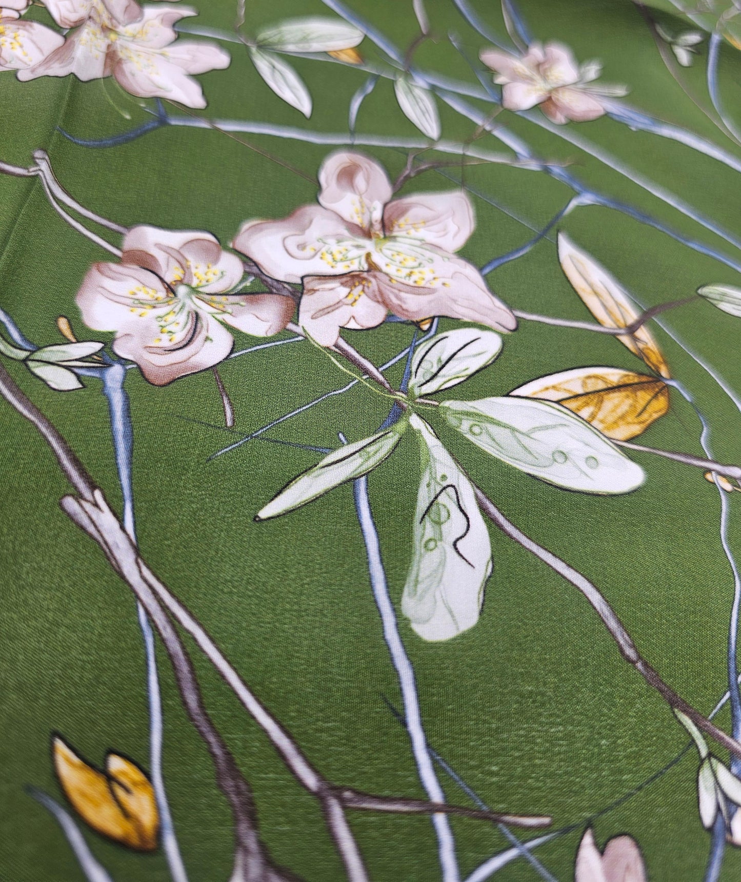 Mulberry Silk Square Scarf – Green