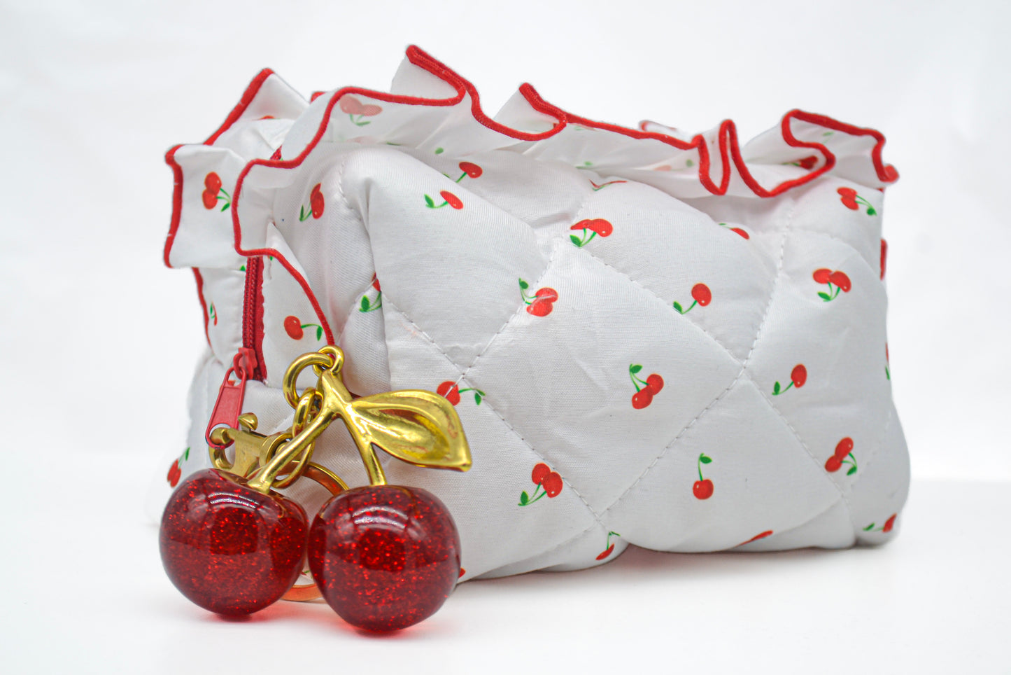 Red Cherry Keychain – Gold Plated Bag Charm