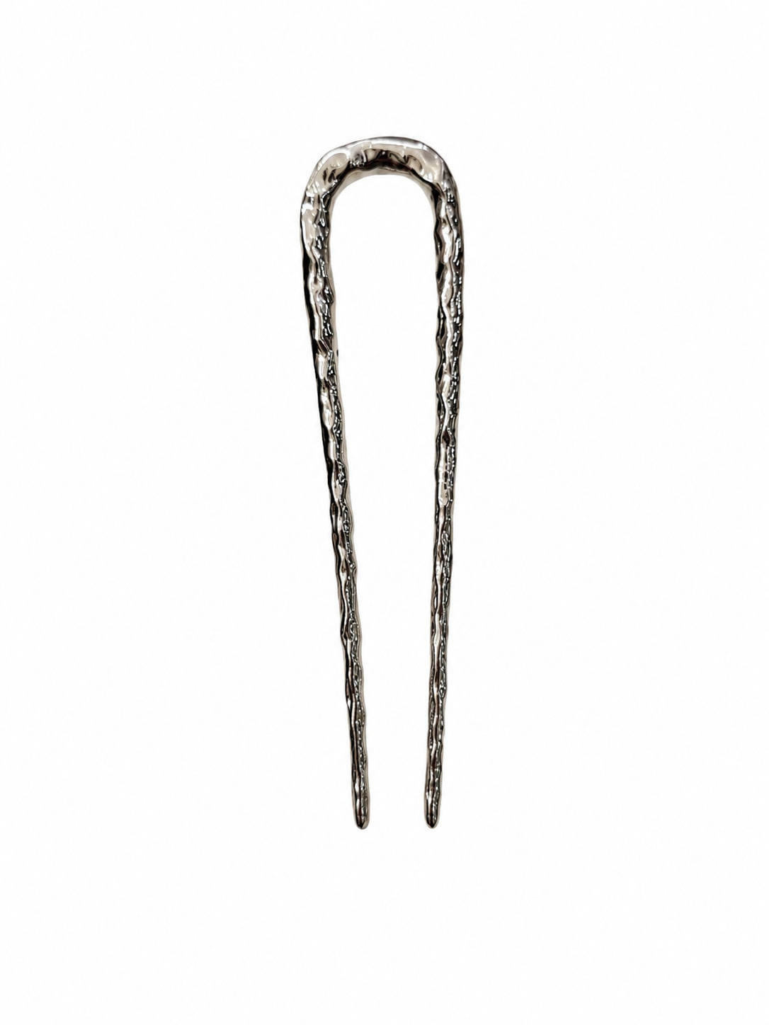 Textured Stainless Steel Hair Pin