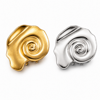 claw clip featuring an elegant seashell design with a secure strong-grip claw mechanism.