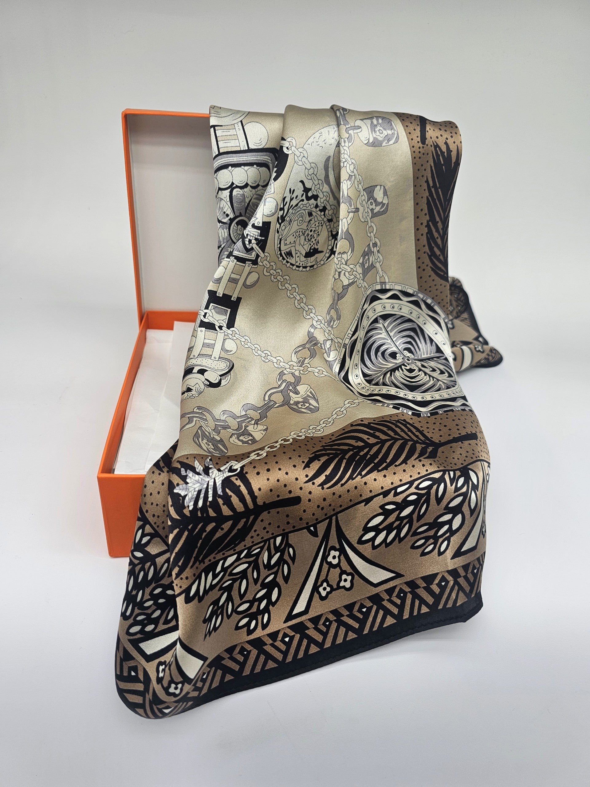 Pattern Silk Scarf