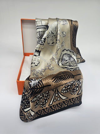 Pattern Silk Scarf