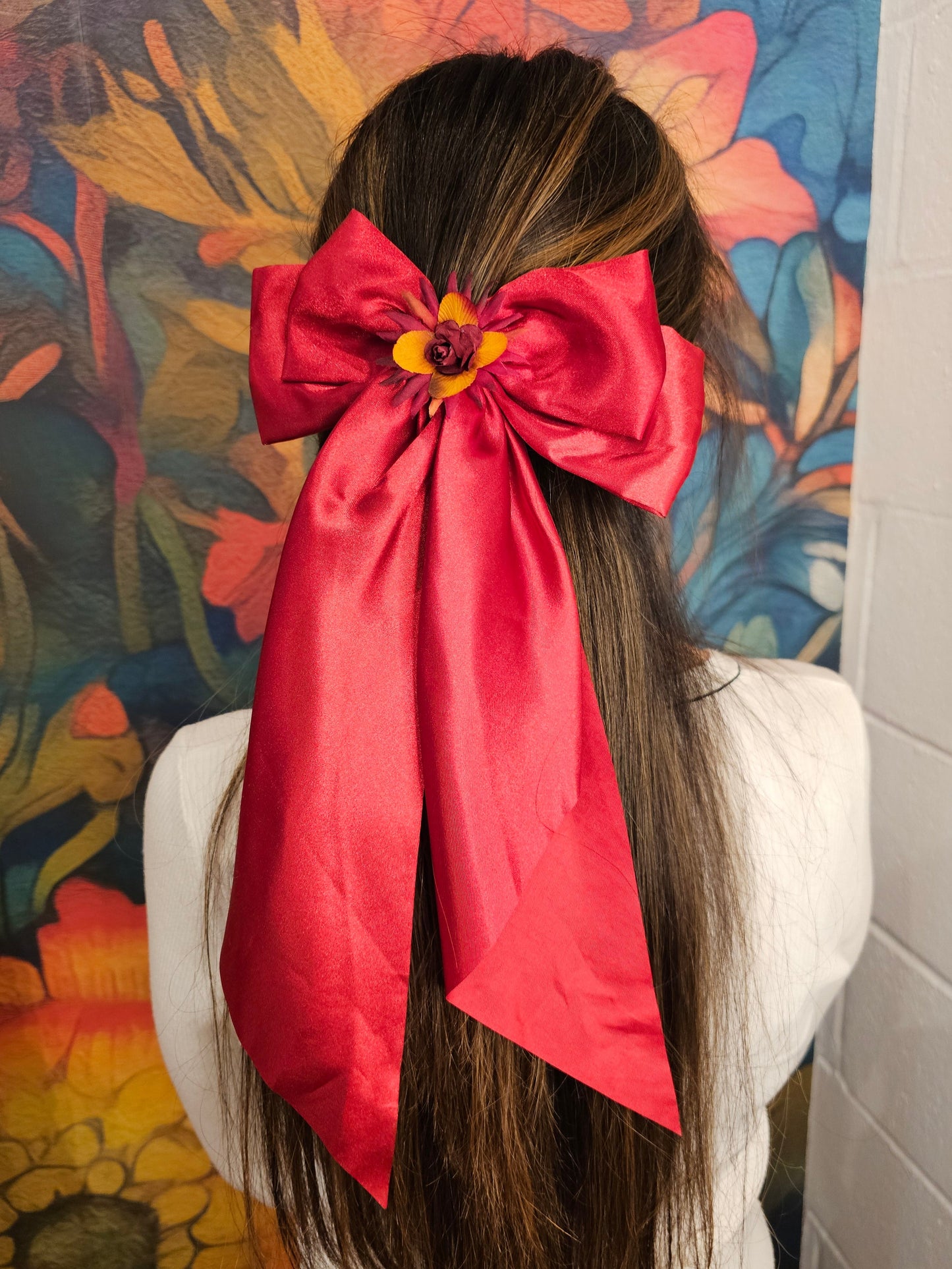 Red Satin Bow