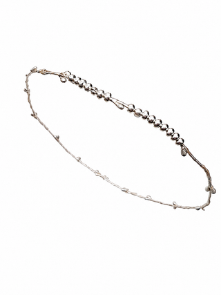 Handmade gold halo headpiece with Silver-plated stainless steel accents