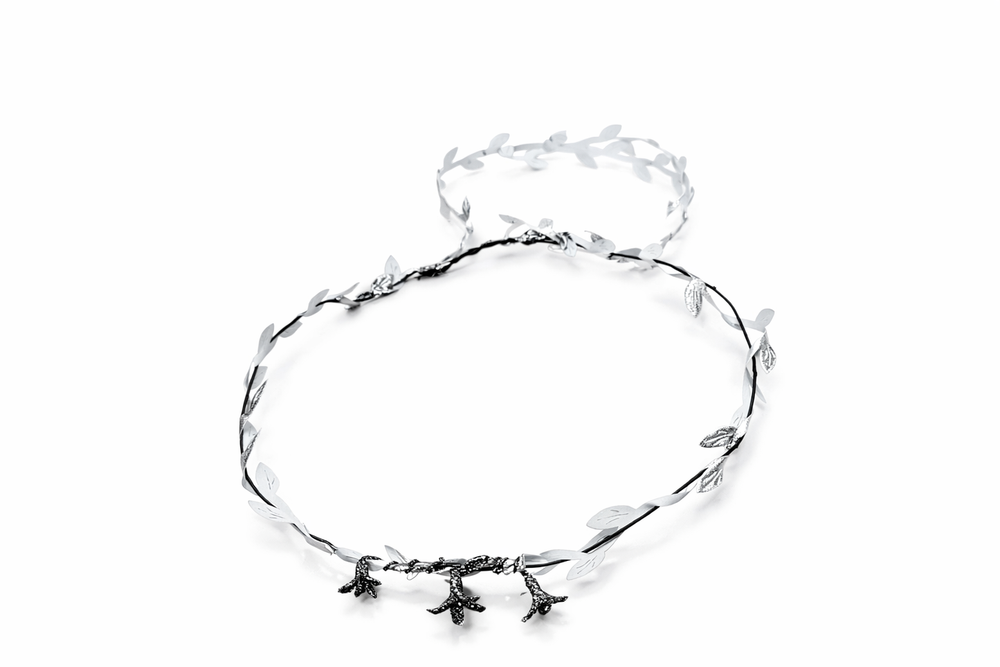 Silver_nature_inspired_Halo headband
