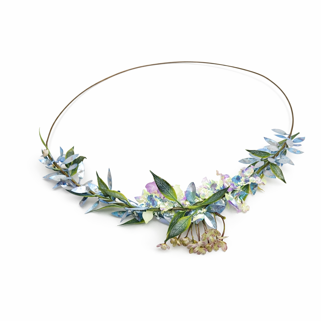Floral wreath on a white background